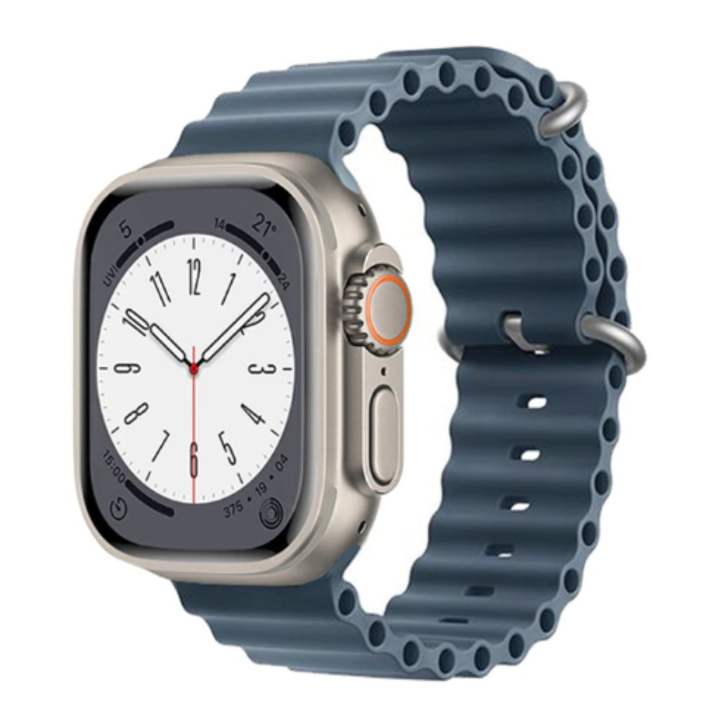 NEW SLATE BLUE Silicone Ocean Strap for Apple Watch